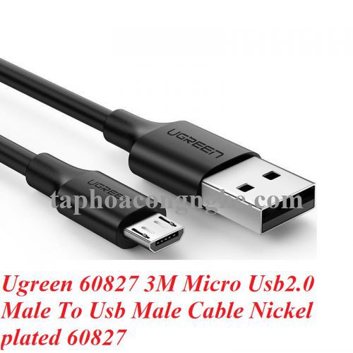 Ugreen 60827 3M màu đen cáp Micro Usb 2.0 mạ nickel chống nhiễu us289 30060827